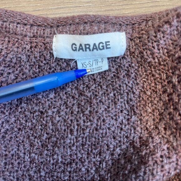 Garage Womens Knit Open Front Cardigan Size XS Pockets Long Sleeve Rose Brown - Picture 10 of 10